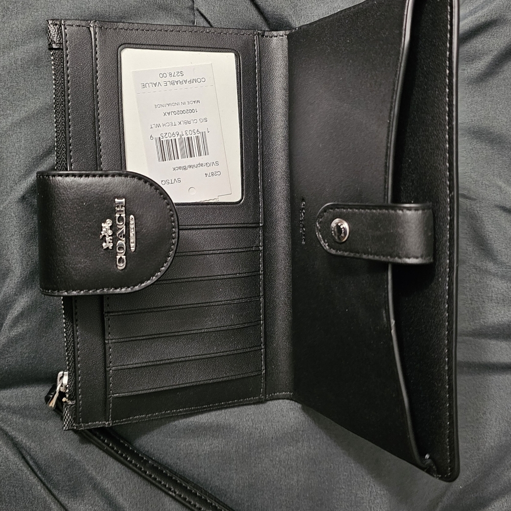 Coach wallet- Black/Gray combo wallet.